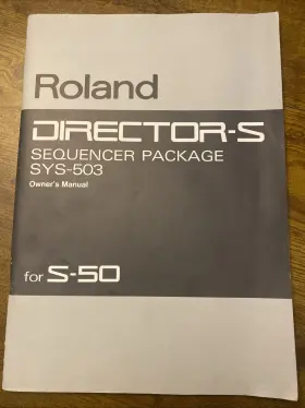 SYS-30 ROLAND Owners Manual Directors Sequence Book