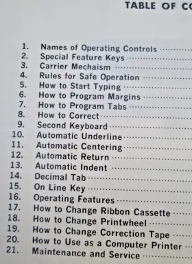 001-01029 ROYAL Alpha Typewriter Instruction Manual #3