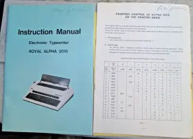 001-01029 ROYAL Alpha Typewriter Instruction Manual