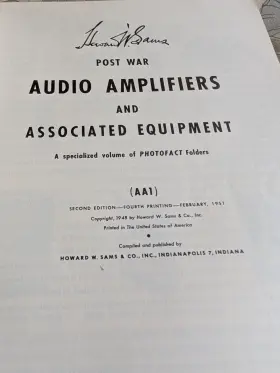 00001951 SAMS Audio Amplifier Photofact Bogen Grommes Scott #2