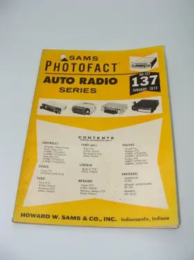 AR-137 SAMS Photofact Schematics Service Data Manual Auto