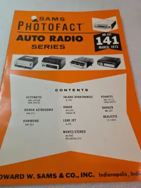 AR-141 SAMS Howard Photofact Auto Radio Service Manual