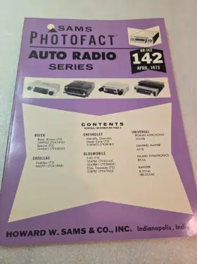 AR-142 SAMS Howard Photofact Auto Radio Service Manual