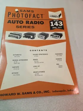 AR-143 SAMS Howard Photofact Auto Radio Service Manual