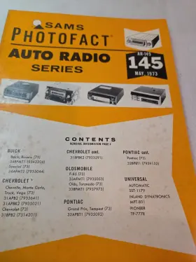 AR-145 SAMS Howard Photofact Auto Radio Service Manual
