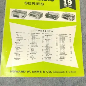 AR-19 SAMS Photofact Auto Radio Vol Service Manual #3