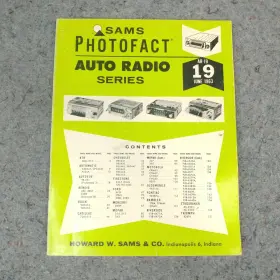 AR-19 SAMS Photofact Auto Radio Vol Service Manual