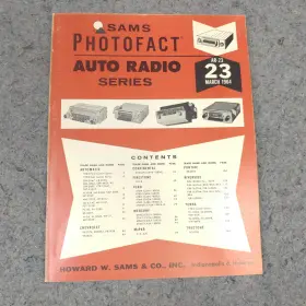 AR-23 SAMS Service Manual Photofact Auto Radio Vol