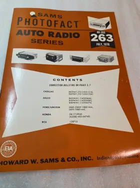 AR-263 SAMS Photofact Auto Radio Service Data Repair Cadillac