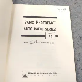 AR-43 SAMS Service Manual Photofact Auto Radio Vol #3
