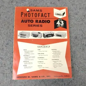 AR-43 SAMS Service Manual Photofact Auto Radio Vol