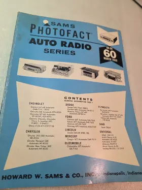 AR-60 SAMS Howard Photofact Auto Radio Service Manual