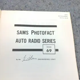 AR-69 SAMS Service Manual Photofact Auto Radio Vol #2