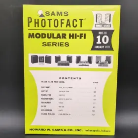MHF-10 SAMS Photofact Modular Fi January