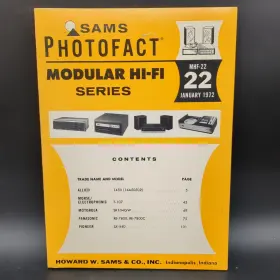 MHF-22 SAMS Photofact Modular Fi January