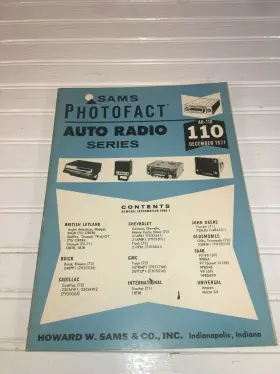 AR-110 SAMS PHOTOFACT Auto Radio Schematics