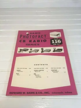 CB-116 SAMS PHOTOFACT Schematics Service Data Manual #2