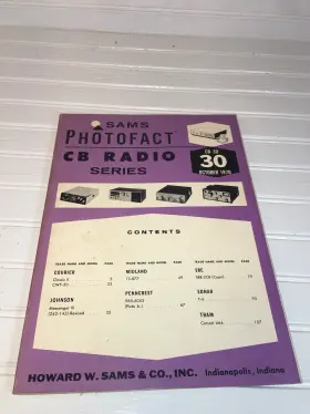 CB-30 SAMS PHOTOFACT Schematics Service Data Manual #2