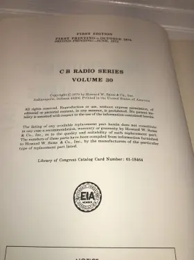 CB-30 SAMS PHOTOFACT Schematics Service Data Manual #3