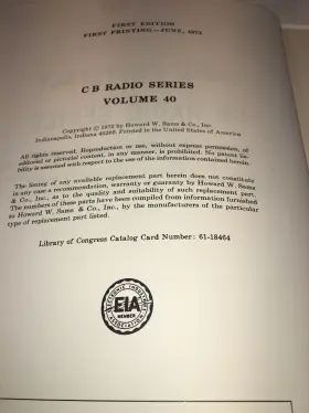 CB-40 SAMS PHOTOFACT Schematics Service Data Manual #3