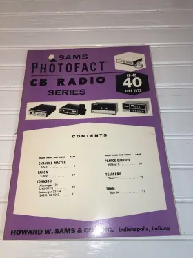 CB-40 SAMS PHOTOFACT Schematics Service Data Manual