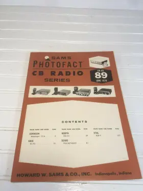 CB-89 SAMS PHOTOFACT Schematics Service Data Manual