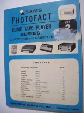 HTP-2 SAMS PHOTOFACT HOME TAPE PLAYER SERIES October First