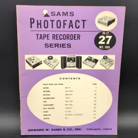 TR-27 SAMS Photofact Tape Recorder December