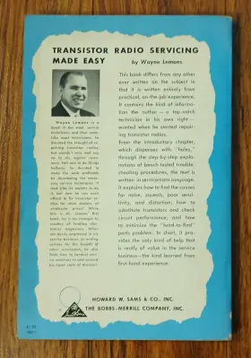 TRE-1 SAMS Photofact Pub Transistor Radio Servicing Wayne #2