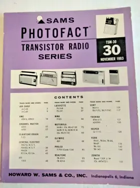 TSM-30 SAMS Photofact Transistor Radio Service Manual