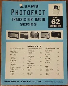 TSM-62 SAMS Photofact Transistor Radio
