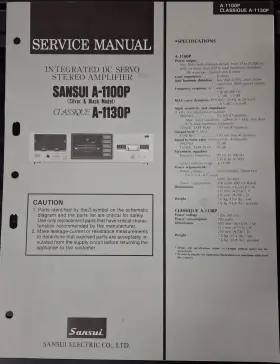 A-1000P SANSUI Amplifier Service Manual