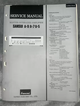 Sansui Amplifier Service Manual Original