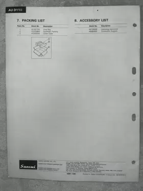 AU-D11 SANSUI Service Manual #2