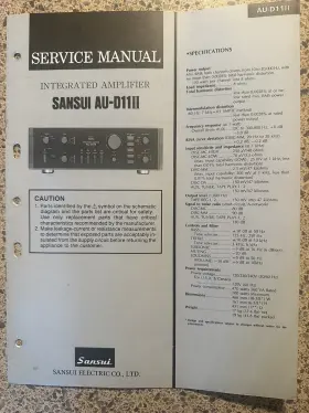 AU-D11II SANSUI Amplifier Service Manual Printed