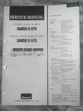 D-370 SANSUI Service Manual