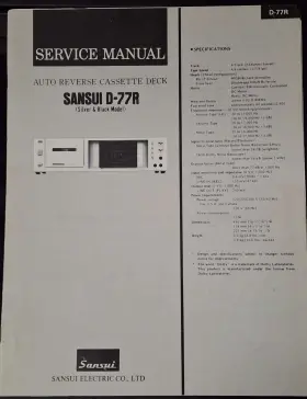D-77R SANSUI Cassette Deck Service Manual