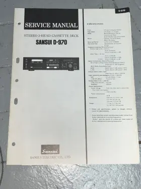 D-970 SANSUI Cassette Deck Service Manual