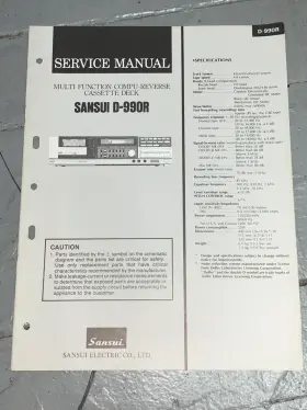 D-990R SANSUI Cassette Deck Service Manual