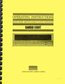 EIGHT-8 SANSUI Receiver Owners Manual Service