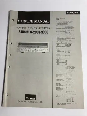 G-2000-3000 SANSUI Service Manual Schematic