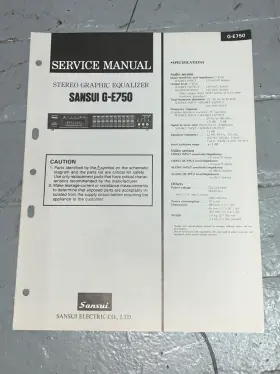 G-E750 SANSUI Graphic Equalizer Service Manual
