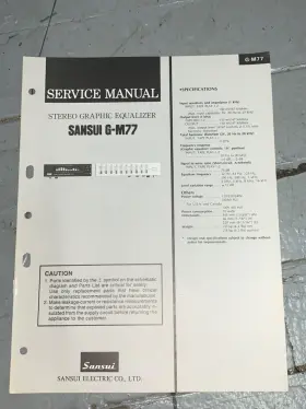 G-M77 SANSUI Graphic Equalizer Service Manual
