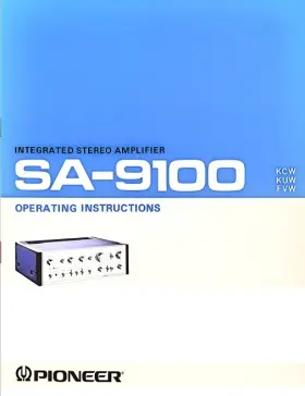 SA-9100 SANSUI Pioneer Amplifier Service Operators Manuals