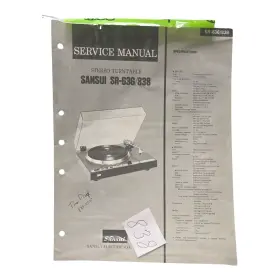 SR-636-838 SANSUI Stereo Turntable Service Manual Schematics