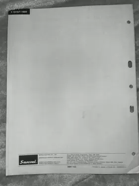 T-1010 SANSUI Stereo Tuner Service Manual #2