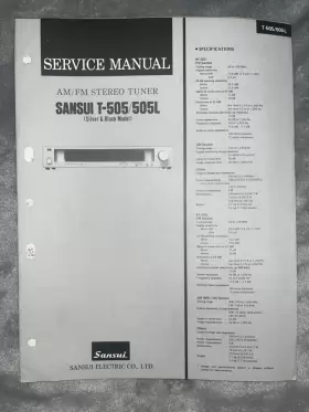 T-505 SANSUI Stereo Tuner Service Manual