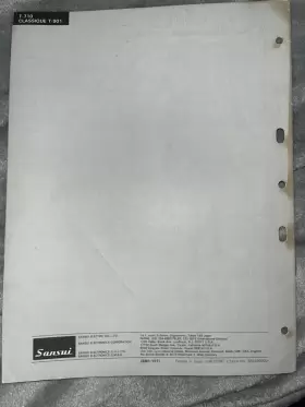 T-710 SANSUI Stereo Tuner Service Manual #2