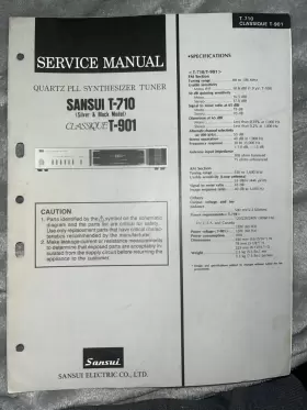 T-710 SANSUI Stereo Tuner Service Manual