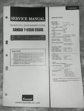 T-E550 SANSUI Stereo Tuner Service Manual